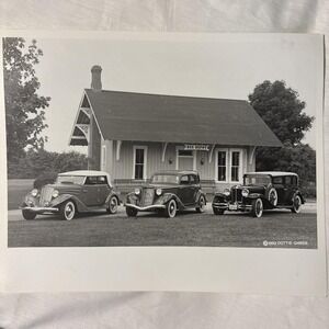 1983 Dottie‎ Gheen B&W Photo Classic Cars at Bus Depot Fairborn Ohio 8x10 VTG